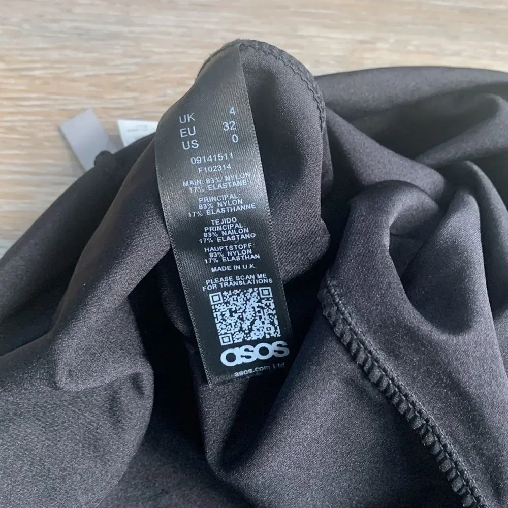 ASOS NWOT black spandex shorts sz 0